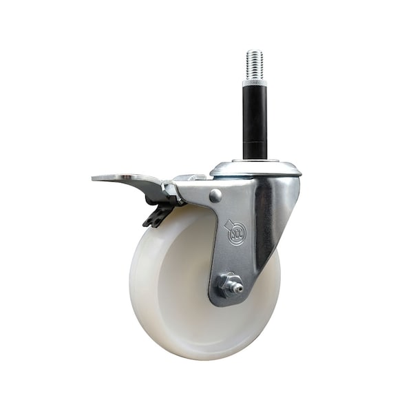 4'' SS Nylon Swivel 3/4'' Expand Stem Caster Total Lock Brake